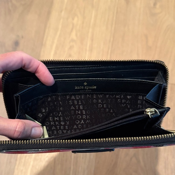 Kate Spade Pink and Black Floral Wallet - Picture 3 of 3